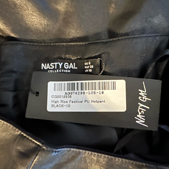 Nasty Gal Button It Faux Leather Shorts - Picture 5 of 5